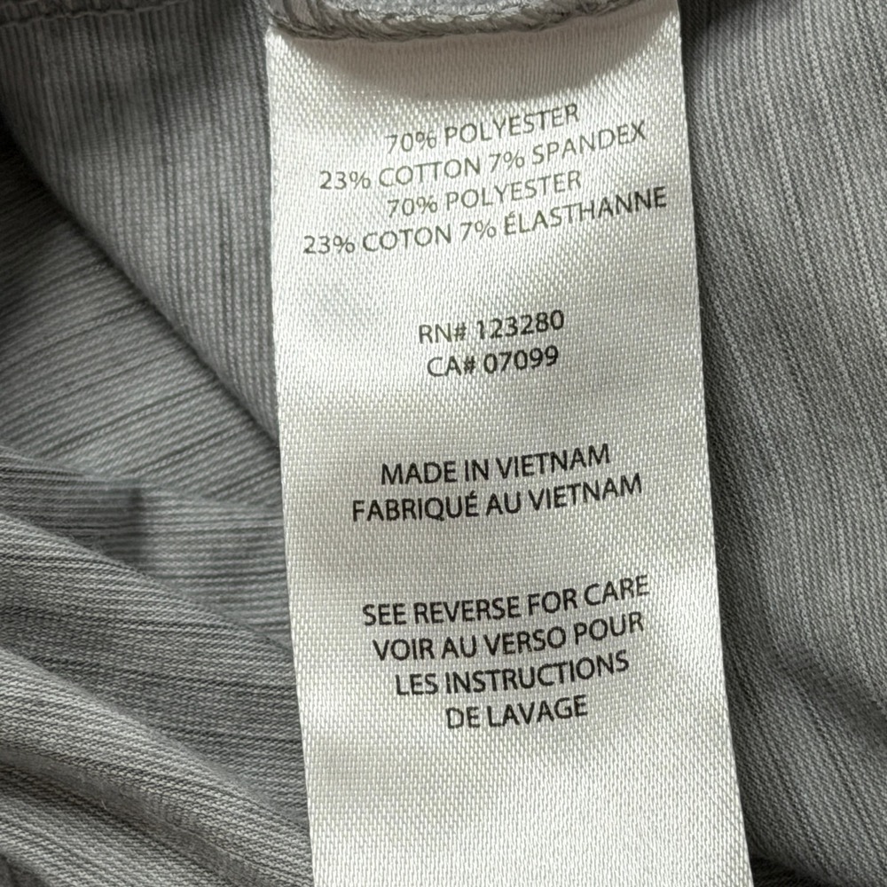 TravisMathew Heater Polo Shirt Heather Grey XL Golf Performance 1MW395 - Picture 9 of 12